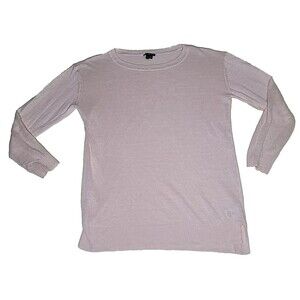 Theory Pale Pink Long Sleeve Linen Blend Sweater Women's‎ Size Large Crew Neck